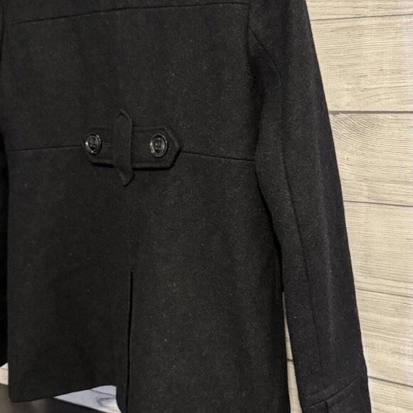 GAP Women’s Pea Coat S Black Wool Blend Double Breasted Holiday 2008 - Picture 7 of 9